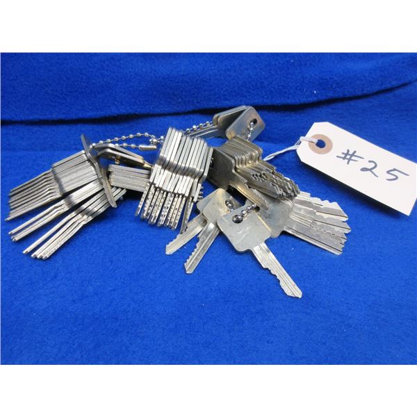 Set of GM Try-Out Keys for Older GM Single Sided Keys