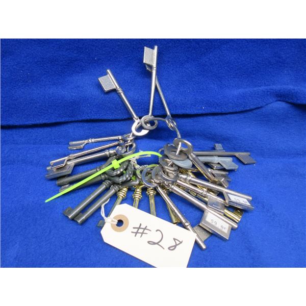 Lot of 27 Bit Keys - 15 regular bit keys & 12 decorative bit keys