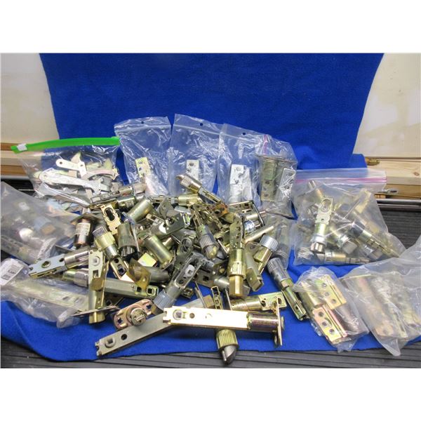 Tub of 135 Latches, Deadbolts & Bag of Lock Tools