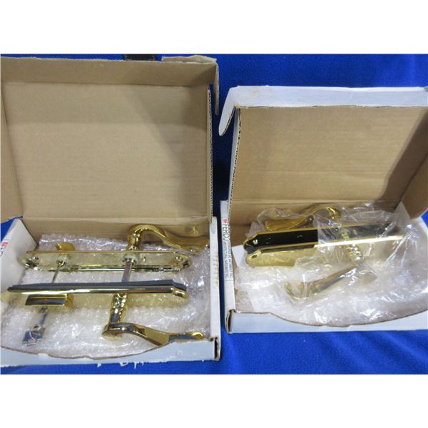 2 Sets Ferco Capri Handle Sets - Brass Colored