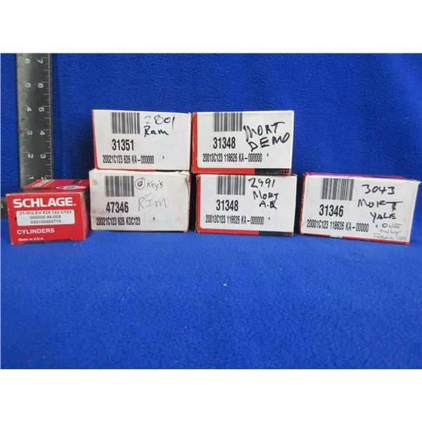 NEW - 6 Schlage Cylinders