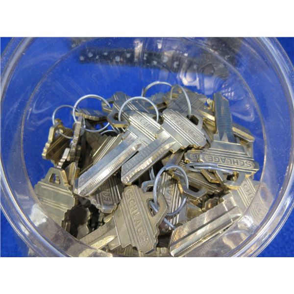 Lot of 138 - 0 Bit Schlage Keys - Mostly C Keyway 5 & 6 Pin