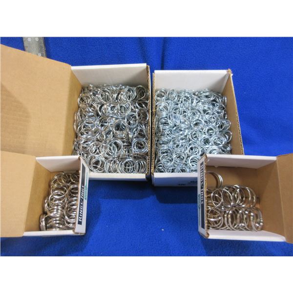 Lot of Assorted Give Away Splt Key Rings 3/4" - 1" - Approx. 1000