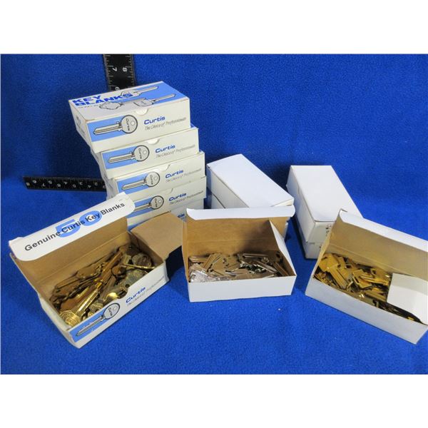 Lot of 464 Key Blanks - 300-WR-2, 140-WR5-NP, 163 - 1555B (Brass)
