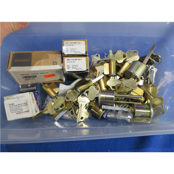 18 Knobset Cylinders (Mostly Schlage) and 5 other Cylinders