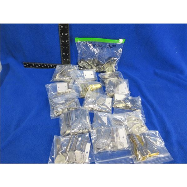 Lot of Approx. 182 Key Blanks - 77 Toyota, 83 Datsun, 22 Mazda