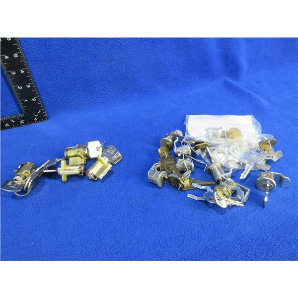 Lot of 13 Mailbox Cylinders with Keys - Appear New