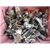 Image 1 : Tub of Vintage Used Auto Locks and Other Auto Parts