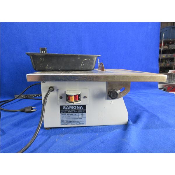 Samona 7" Tile Saw Model 80700 - Tested working at time of cataloguing