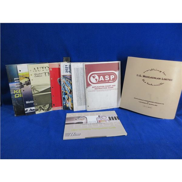 Lot of 9 Key Blank Reference Books and Catalogs