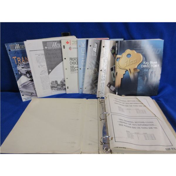 Lot of 8 Key Blank Reference Code Books