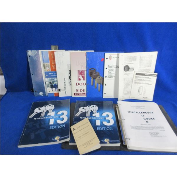 Lot of 10 Key Blank Reference Code Books