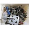 Image 1 : Tub of Vintage Used Auto Locks and Other Auto Parts