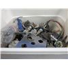 Image 2 : Tub of Vintage Used Auto Locks and Other Auto Parts
