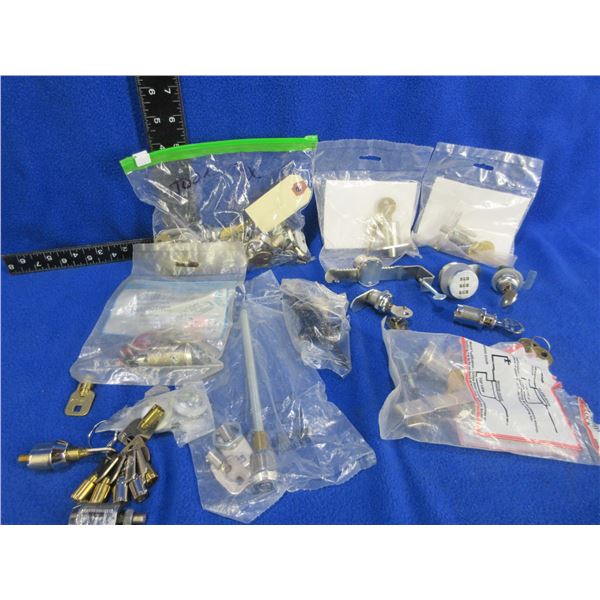 Lot of Misc. Tubular Locks, Cam Locks, Parts and Keys