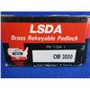 Image 2 : NEW - 5 LSDA Brass Rekeyable Padlocks OB 3000