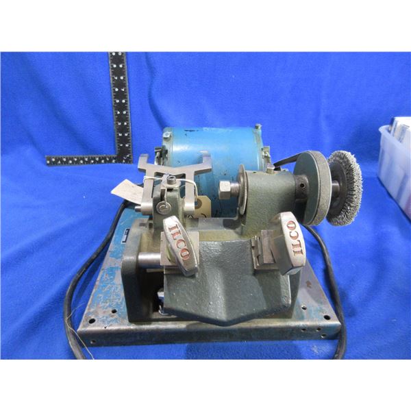 Ilco Key Cutting Machine - Set up as a Slotter for Safe Deposit Keys