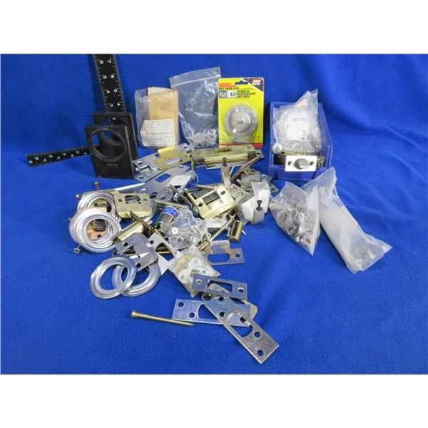 Lot of Misc. Latches, Deadbolts, Padlock Cylinders, Parts, Etc.