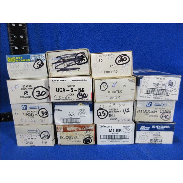 Lot of Approx. 500 Misc. Key Blanks