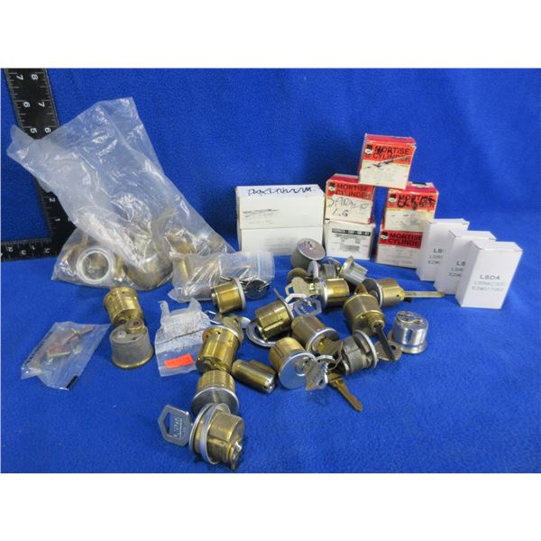 Lot of Misc. New & Used Mortise, Rim & Padlock Cylinders