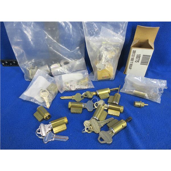 Lot of Misc. New & Used Mortise, Rim, Knobset & Padlock Cylinders