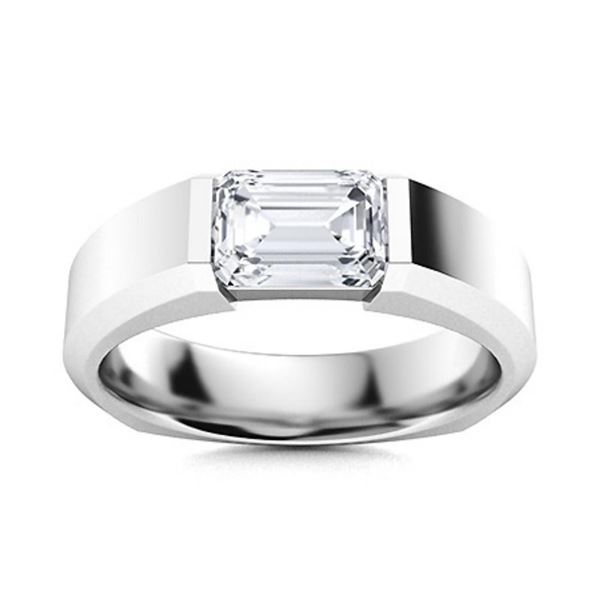 Gold & Brilliant White Diamond 1 Cts Ring - E/VVS