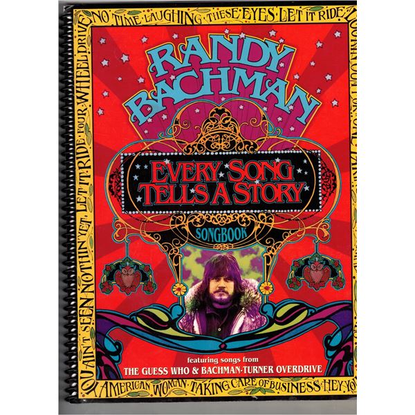 Randy Bachman - Every Song Tells A Story Book - Autograph / Signed (Rare)