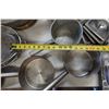 Image 10 : Multiple Metal Kitchen Essentials: Food Storage Containers, Some Lids, Stock Pots, Colander, UtensiL