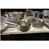 Image 11 : Multiple Metal Kitchen Essentials: Food Storage Containers, Some Lids, Stock Pots, Colander, UtensiL