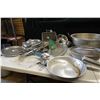 Image 12 : Multiple Metal Kitchen Essentials: Food Storage Containers, Some Lids, Stock Pots, Colander, UtensiL