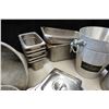 Image 7 : Multiple Metal Kitchen Essentials: Food Storage Containers, Some Lids, Stock Pots, Colander, UtensiL