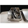 Image 2 : Multiple Metal Kitchen Food Storage Containers, Some Perforated w/ Round Lids, Misc Sizes