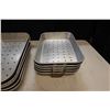 Image 4 : Multiple Metal Kitchen Food Storage Containers, Some Perforated w/ Round Lids, Misc Sizes
