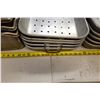 Image 6 : Multiple Metal Kitchen Food Storage Containers, Some Perforated w/ Round Lids, Misc Sizes
