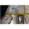 Image 10 : Multiple Metal Food Storage Containers, Baking Sheets, Some Lids, Mixing Bowl & Attachment, Misc Siz