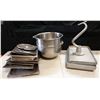 Image 1 : Multiple Metal Food Storage Containers, Baking Sheets, Some Lids, Mixing Bowl & Attachment, Misc Siz