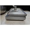 Image 2 : Multiple Metal Food Storage Containers, Baking Sheets, Some Lids, Mixing Bowl & Attachment, Misc Siz