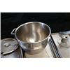 Image 4 : Multiple Metal Food Storage Containers, Baking Sheets, Some Lids, Mixing Bowl & Attachment, Misc Siz