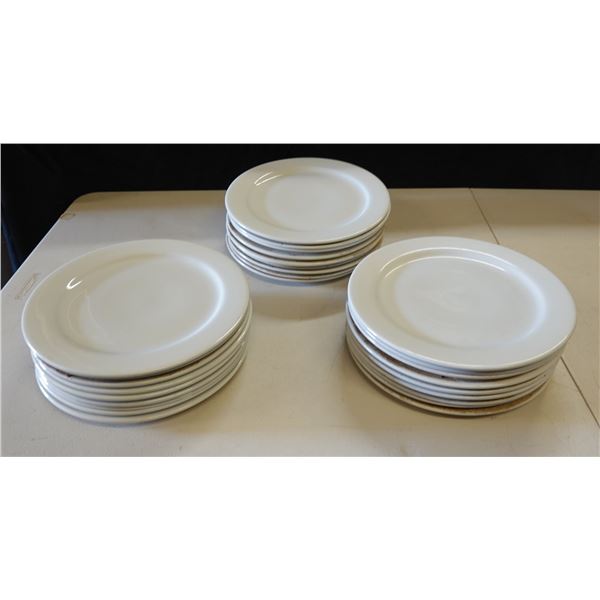 Qty Approx. 27 Tuxton Dinner Plates 12" Dia