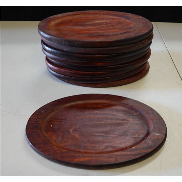 Qty 9 TL Wooden Oval Platter or Base 12" x 8"
