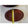 Image 7 : Qty 9 TL Wooden Oval Platter or Base 12" x 8"