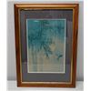 Image 1 : Large Hummingbird in Bamboo Tree, Art by David Lee w/ Original Signature '78 (22" x 30")