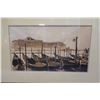 Image 3 : Floating Gondolas Fronting MSC Cruise Ship Artwork, Framed & Matted 47" x 29"