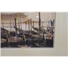 Image 5 : Floating Gondolas Fronting MSC Cruise Ship Artwork, Framed & Matted 47" x 29"