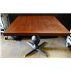 Image 1 : Square Wooden Table on Pedestal Base 36" x 36" x 30"H
