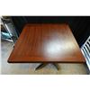 Image 2 : Square Wooden Table on Pedestal Base 36" x 36" x 30"H