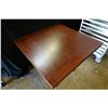 Image 4 : Square Wooden Table on Pedestal Base 36" x 36" x 30"H