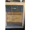 Image 9 : Very Large Asian Scroll Peony Artwork w/ Maker's Mark, In Acrylic Casing 52" x 67"