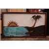 Image 2 : Very Large 3-D Mixed Media Artwork by Ben Raquinio '87, E ka Moku, 84" x 48" Framed