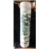 Image 1 : Very Tall Porcelain Cylinder Vase w/ Asian Landscape & Calligraphy 16" Dia, 62"H